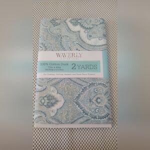 Waverly Inspirations 2 Yard Cut 100% Cotton Duck Print Fabric Medaline Spa NWT